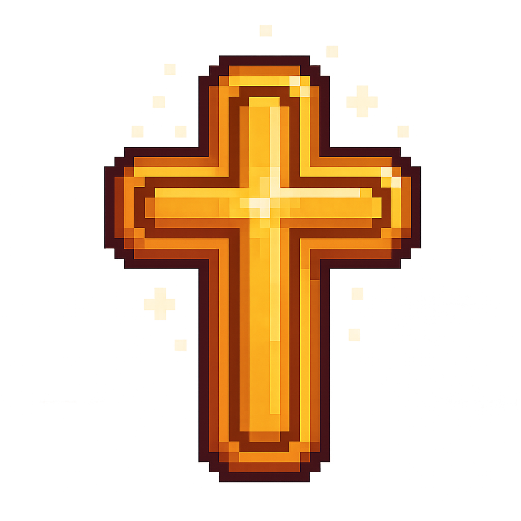 Cruz em Pixel Art